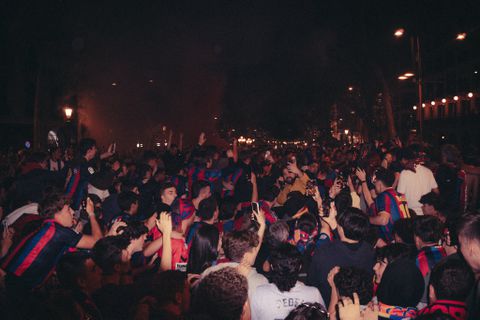 WATCH: Thousands of Barcelona fans demand Messi’s return during title celebrations