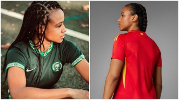 Pretty Super Falcons star denies switching allegiance after posting herself in Spain kit on Instagram