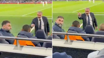 Furious Tottenham boss Ange Postecoglu rages at fan for cheering Manchester City on in dramatic loss [VIDEO]