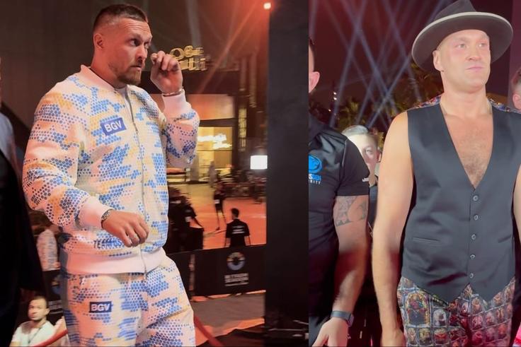 Tyson Fury emulates Undertakes as he and Oleksandr Usyk arrive in Saudi Arabia for undisputed fight.