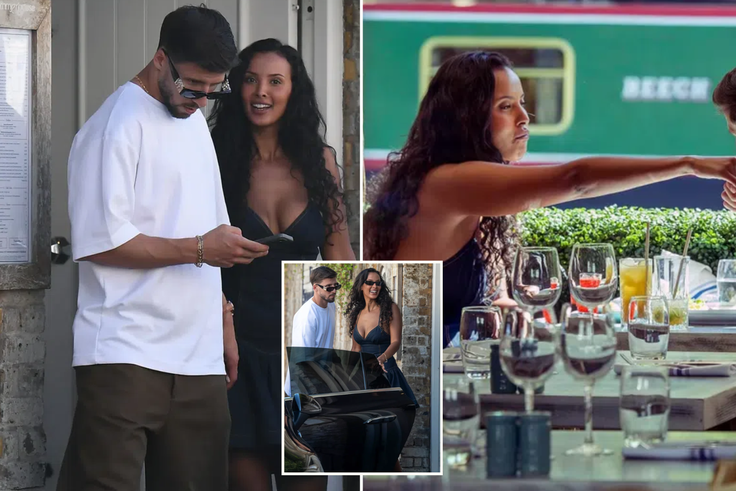 Ruben Dias kisses Maya Jama’s hand during lunch date as Love Island presenter finally confirms she's dating Man City star