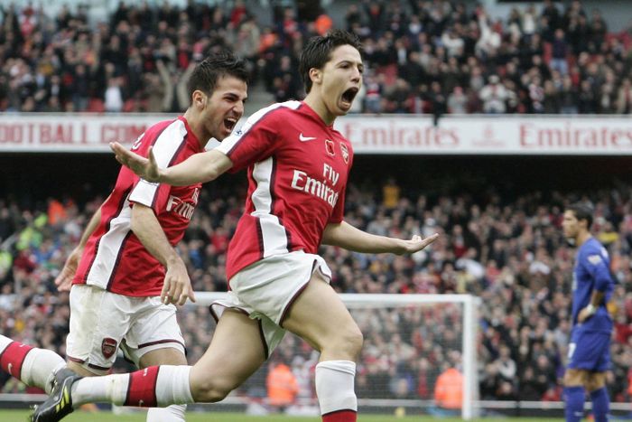 Fabregas set up Nasri's winner for Arsenal against Manchester United