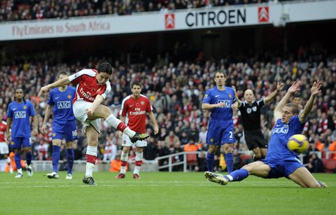 Nasri Vidic Arsenal Manchester United