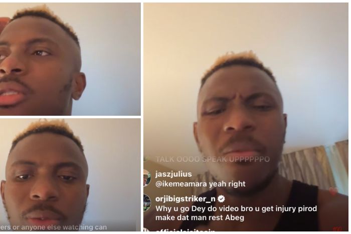 Victor Osimhen on Instagram LIVE.