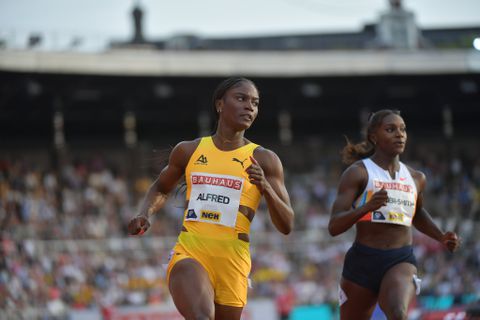 Julien Alfred breaks 31-year-old meeting record at Stockholm Diamond League