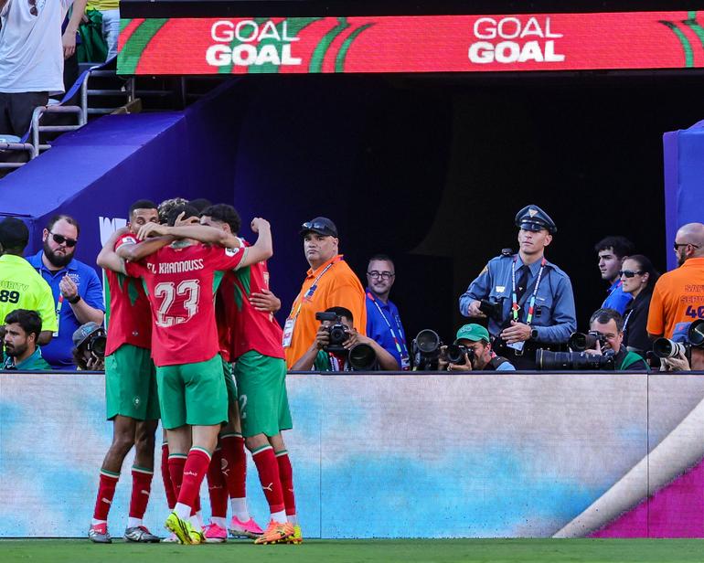 Morocco players celebrating || imago