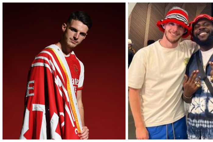 Declan Rice and Odumodublvck on a video call