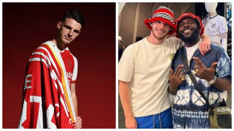 Declan Rice: Nigeria's Odumodu reacts to Arsenal using his song to unveil £105m star