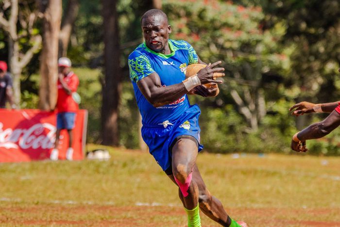 Denis Abukuse of Menengai Oilers in action.