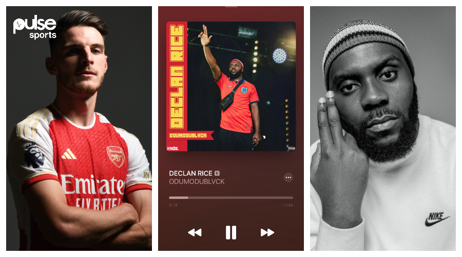 Odumodublvck to the world as Arsenal features his song on Declan Rice's announcement - Pulse Sports Nigeria