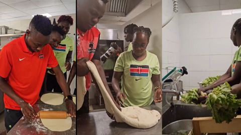 Ugali & chapati in Paris: Team Kenya enjoying Kenyan meals in France [VIDEO]