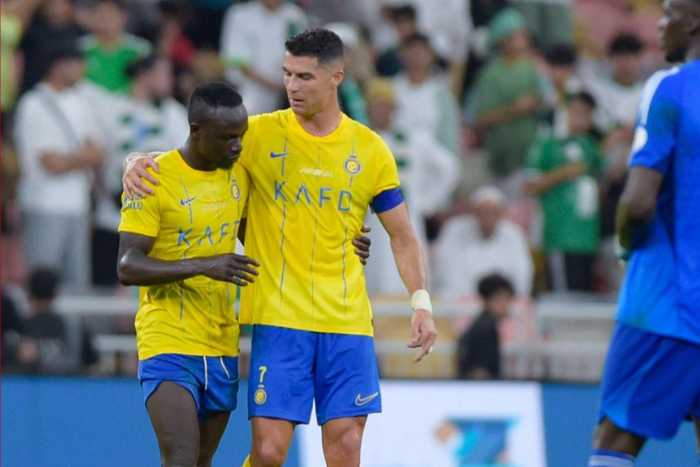 Cristiano Ronaldo and Sadio Mane in action for Al Nassr || Image credit: Imago