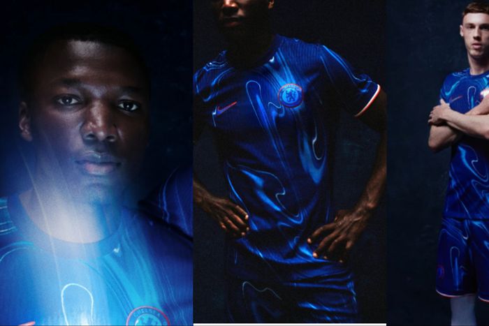 Reactions as Premier League giants Chelsea unveil 2024/25 home jersey without sponsor modeled by Palmer, Caicedo.