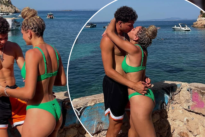 Trinity Rodman and Ben Shelton lock lips on couple’s vacation amid blossoming romance