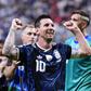 Messi celebrates Argentina's win|| imago