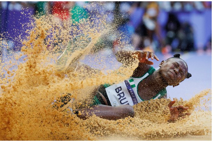 Ese Brume in action for Nigeria.