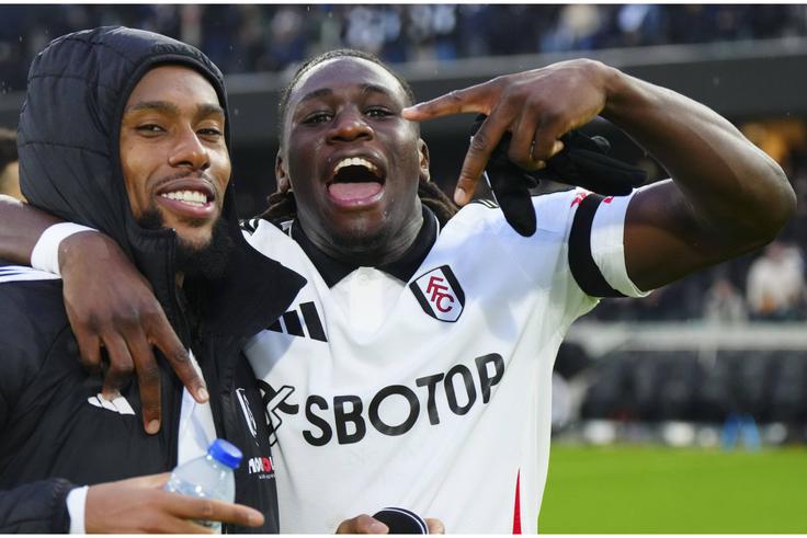 Fulham duo of Alex Iwobi and Calvin Bassey | IMAGO/PA