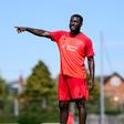 Victor Boniface in training with Bayer Leverkusen.