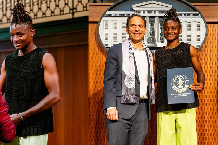 Kanu took to her official social media platforms to celebrate her meeting with the Louisville Mayor. - Instagram/Uchenna Kanu