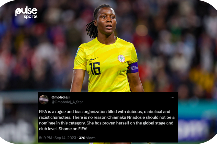 Nigerians react to Nnadozie's omission from the FIFA Women's Goalkeeper Nominees