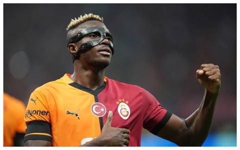 Watch: Osimhen climbs stand to celebrate with Galatasaray fans after impressive debut