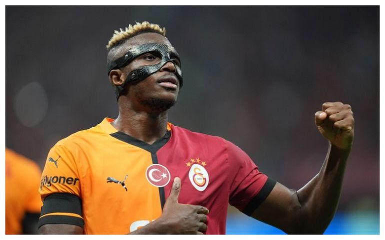 Osimhen climbs stand to celebrate with Galatasaray fans