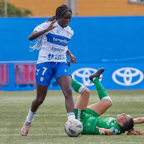 Super Falcons of Nigeria newcomer Rinsola Babajide was in action for Grandilla Tenerife against her former side Real Betis. Instagram/Rinsola Babajide
