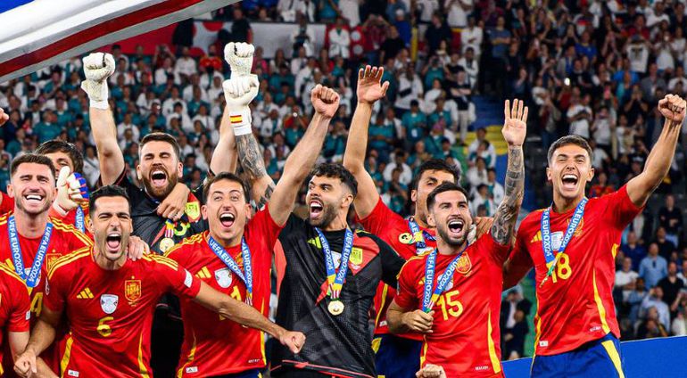 14 JULY, 2024: Team Spain are champions , The football match of Final EURO 2024 Spain vs England at Olympic Stadium Copyright: xVITALIIxKLIUIEVx
