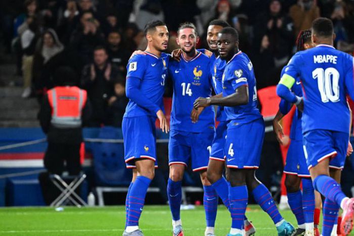 Saliba (William), Rabiot (Adrien), Thuram (Khephren), Upamecano (Dayot). || Image credit: Imago