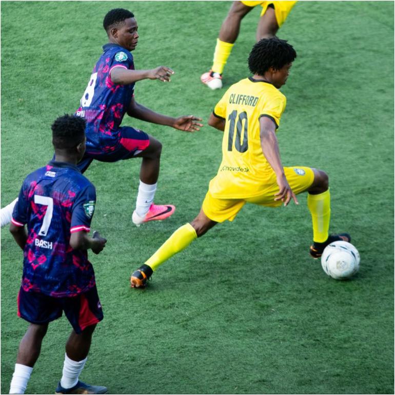 Sporting Lagos wonderkid Clifford against Inter Lagos in the NPFL