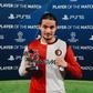 Algerian wizard Anis Hadj Moussa with his award against Arsenal legend Cesc Fabregas’ Como.