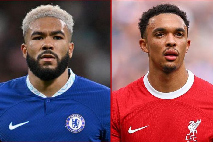 Chelsea defender Reece James and Liverpool defender Trent Alexander-Arnold || Pulse Sports collage