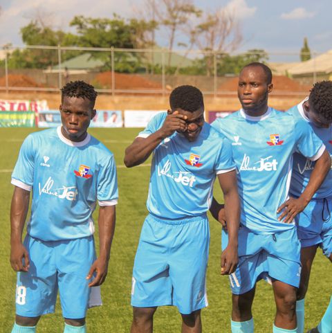 Siddiq Ismail (second from right) and his Remo Stars teammates.