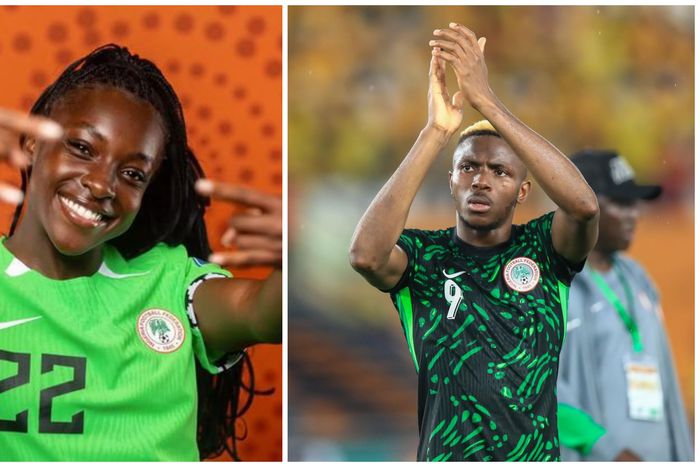 Michelle Alozie (left) and Victor Osimhen (right).