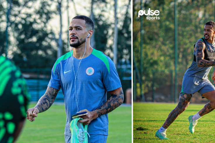 Super Eagles captain William Troost-Ekong training ahead of Nigeria's World Cup playoff final clash against DR Congo | WTroostEkong on X