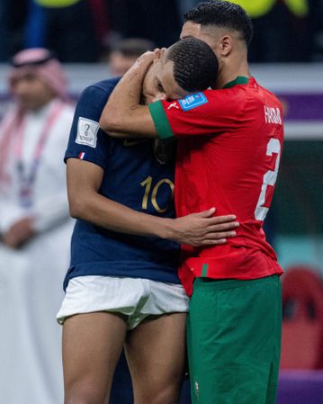 France and Morocco's on-pitch bromance was brilliant to see