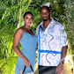 Asafa Powell and wife serve couple goals as they grace a friend's wedding