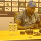 Coach Yemi Olanrewaju during his pre-match press conference.