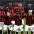 Samuel Chukwueze and AC Milan in their special kit.