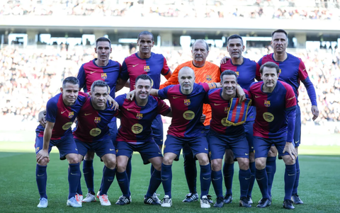 Barcelona defeated Real Madrid 2-1 in legends El Clasico as Xavi and Iniesta reunited in midfield.