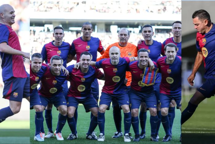 Barcelona defeated Real Madrid 2-1 in legends El Clasico as Xavi and Iniesta reunited in midfield.