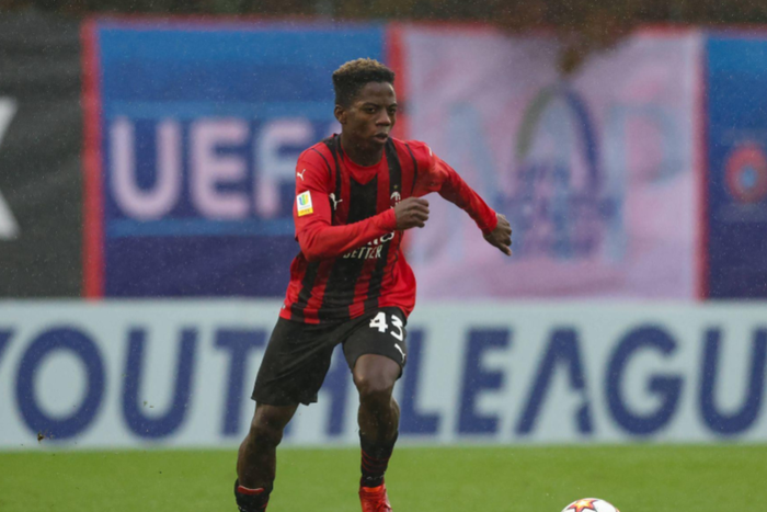 Victor Eletu in action for AC Milan