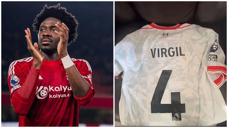 Aina gets Van Dijk's shirt after Liverpool clash.