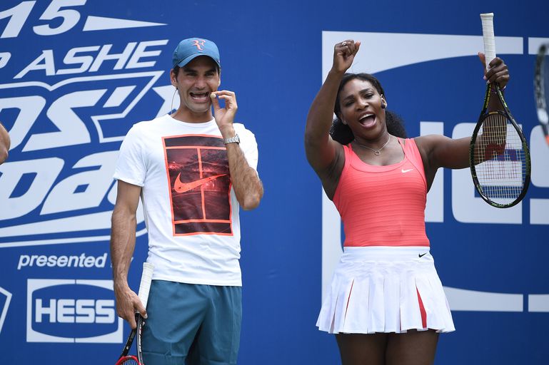 Serena Williams and Roger Federer