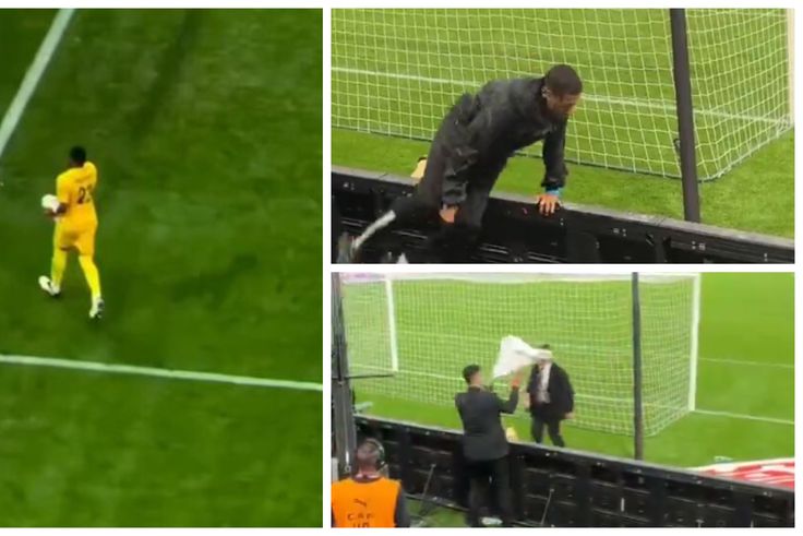 AFCON 2025: Video emerges of Moroccan officials stealing Nwabali's towel twice in semifinal clash