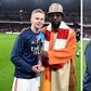 Patoranking shows off photos as he presents Arsenal star Oleksandr Zinchenko with POTM award