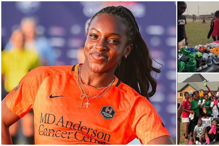 Nigeria's Michelle Alozie gives back to Lagos youngsters.