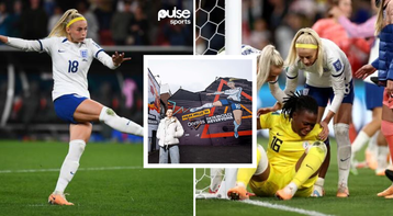 England's Kelly celebrates 'most powerful' winning penalty kick against Nigeria with massive mural