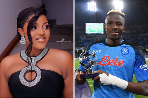 Victor Osimhen's sister gushes over him on social media following Champions League heroics