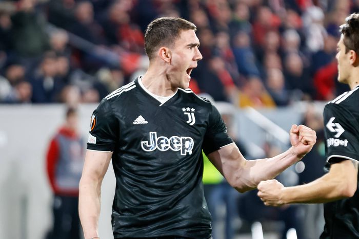 Juventus striker Dusan Vlahovic